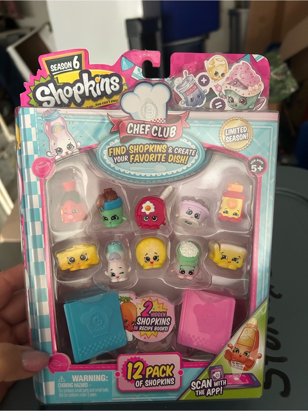 Shopkins 12-Pack Collectible Figures with Pink & Teal Accents